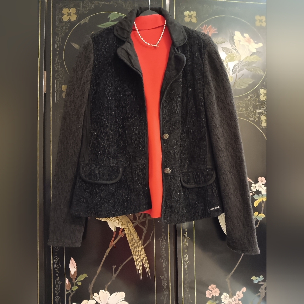 Blue Willi's Black Textured Jacket
